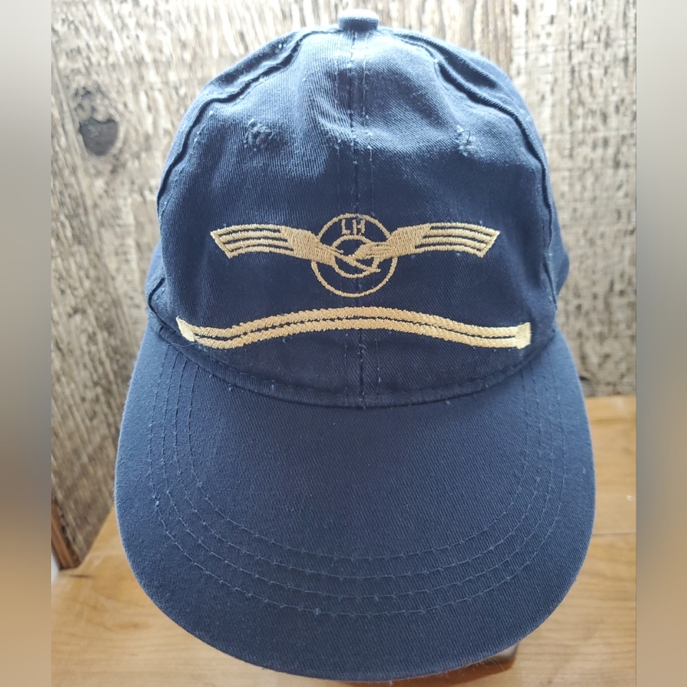 Lufthansa Youth Kids Blue Adjustable Strapback Baseball Hat Cap One Size Unisex